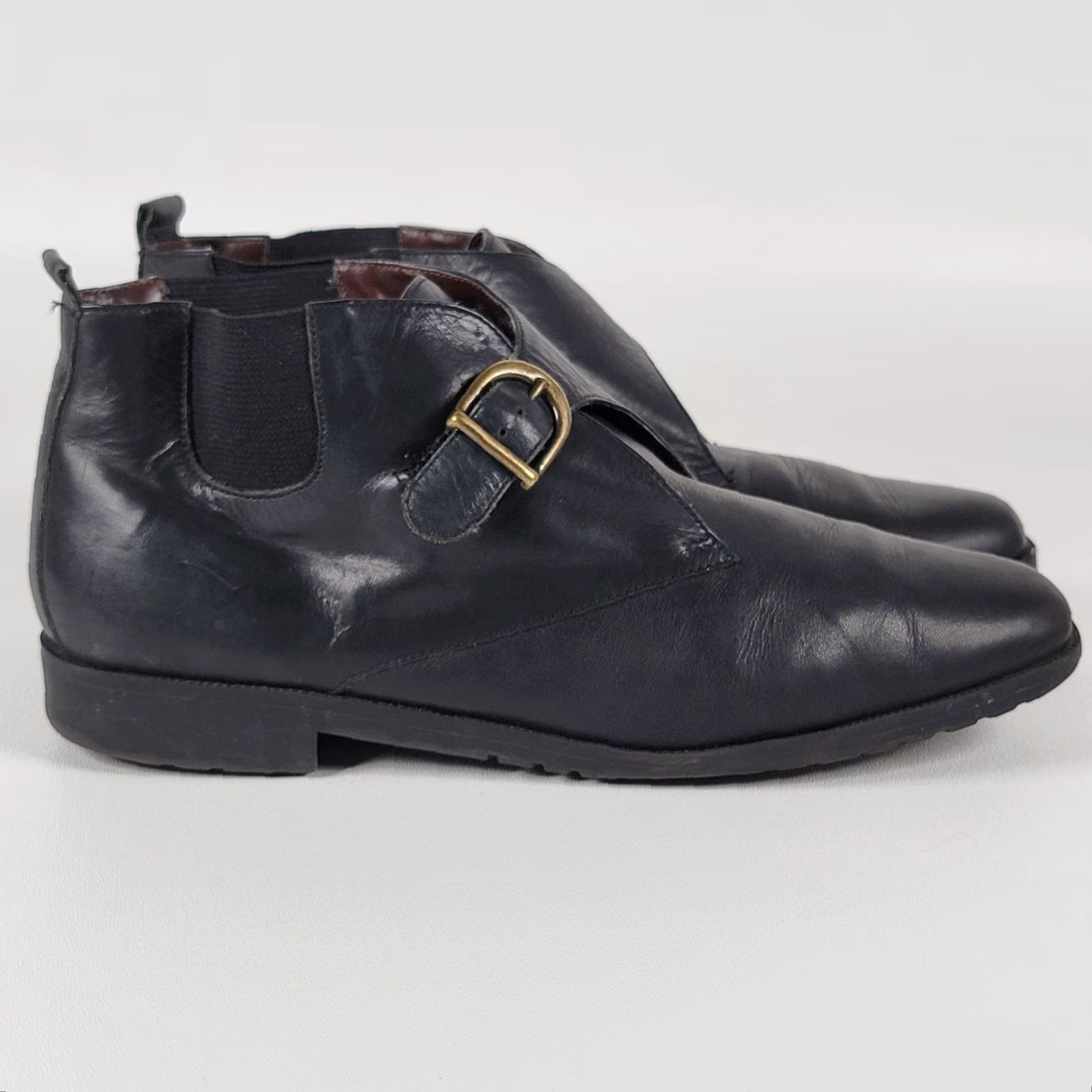 Naturalizer VINTAGE Naturalizer Braeburn Monk Strap Moto Boots Booties Women's 9/40 Black Size US 9 / IT 39 - 2 Thumbnail