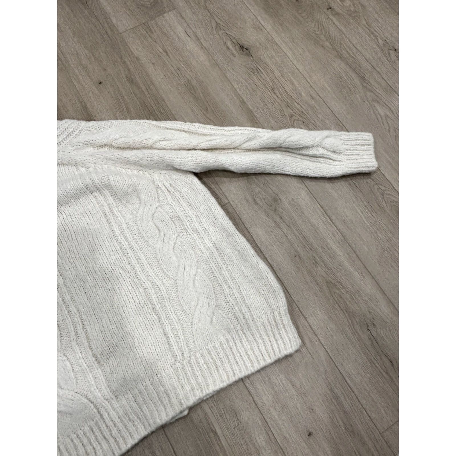 Faherty VINTAGE Faherty Cardigan XL Ivory Alpaca Wool Winter Sweater Women Size XL / US 12-14 / IT 48-50 - 5 Thumbnail