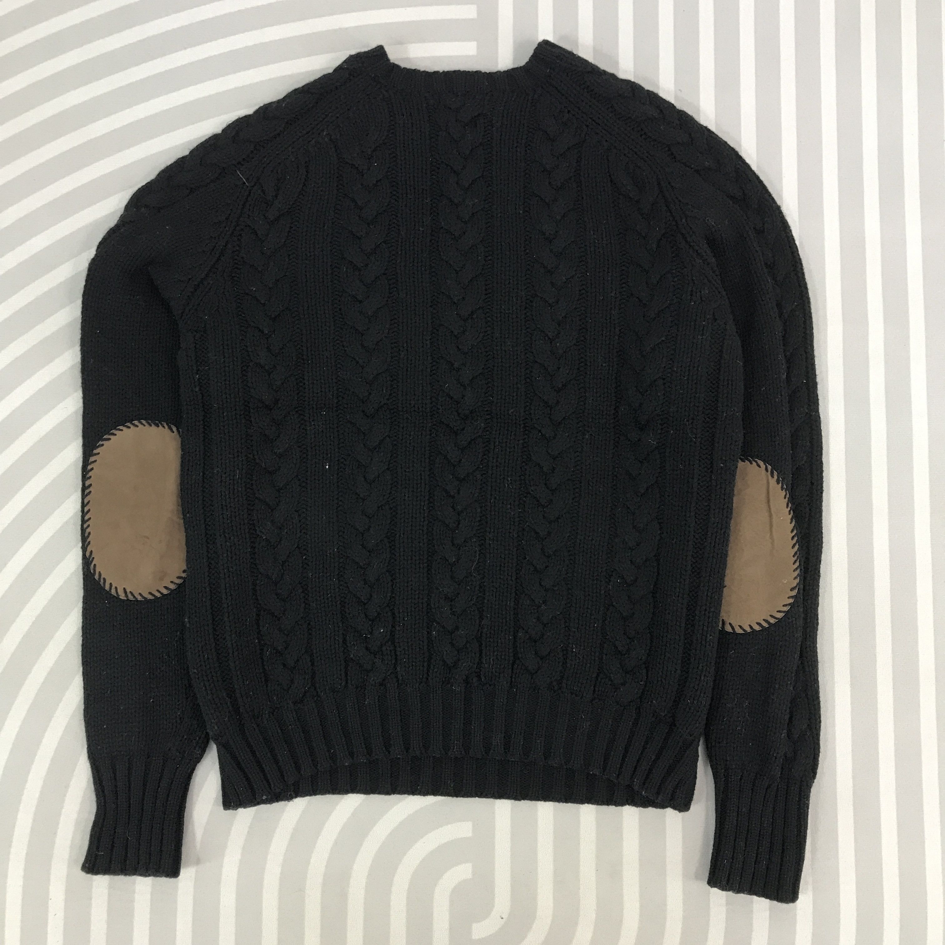 Polo Ralph Lauren × Vintage Vintage Polo Ralph Lauren Knitwear patchwork elbow Jacket Size US L / EU 52-54 / 3 - 3 Thumbnail