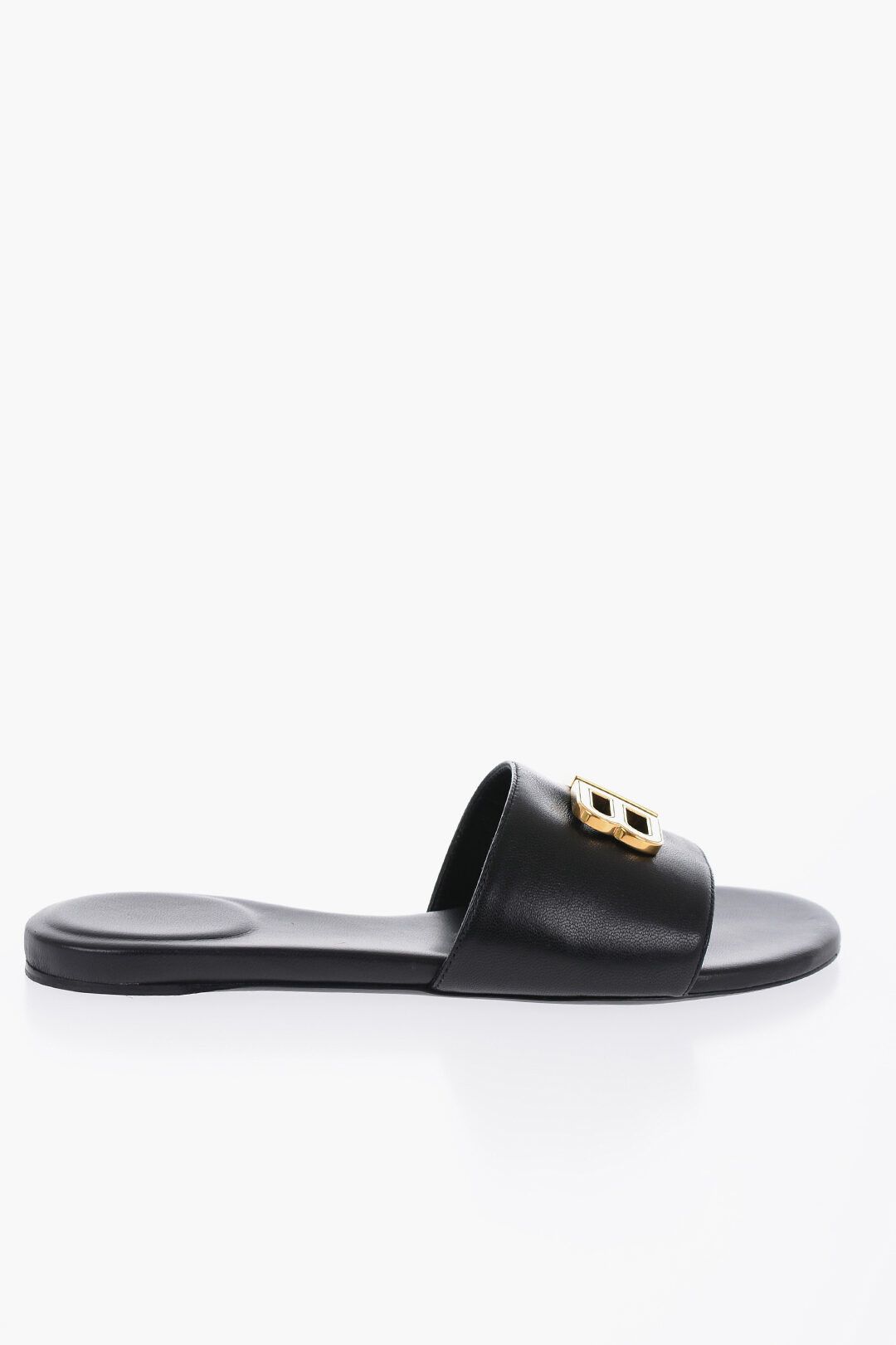 og1mm0524 Leather Groupie Slides in Black