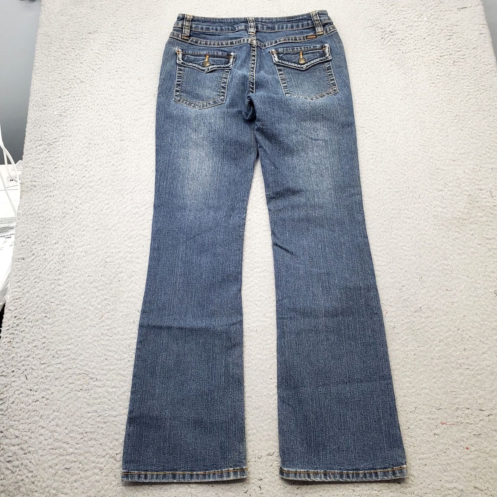 Denime parAna Jeans Womens Bootcut M Blue Denim Low Rise Contrast Stitch Vintage Y2K Size 32" / US 10 / IT 46 - 2 Thumbnail