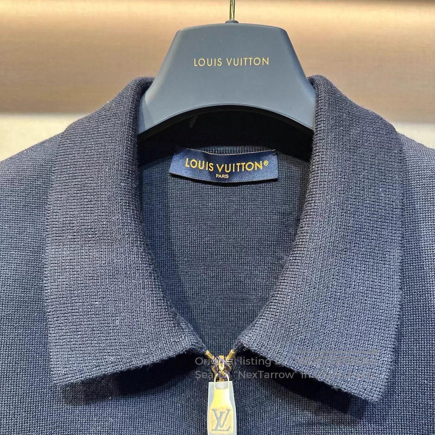 Louis Vuitton Blue Zip-Up Collar Jacket - XL. Size US XL / EU 56 / 4 - 2 Thumbnail