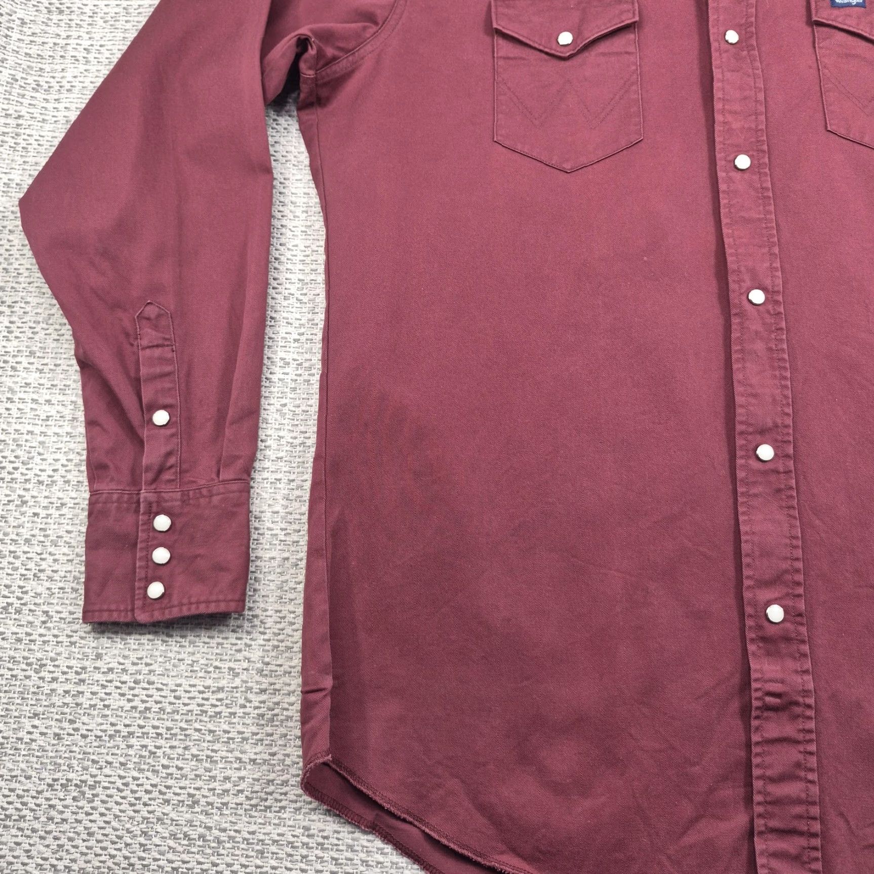 Wrangler VINTAGE Wrangler Shirt Mens 2XL Brush Popper Pearl Snap Western Cowboy Long Sleeve Shirt Size US XXL / EU 58 / 5 - 3 Thumbnail