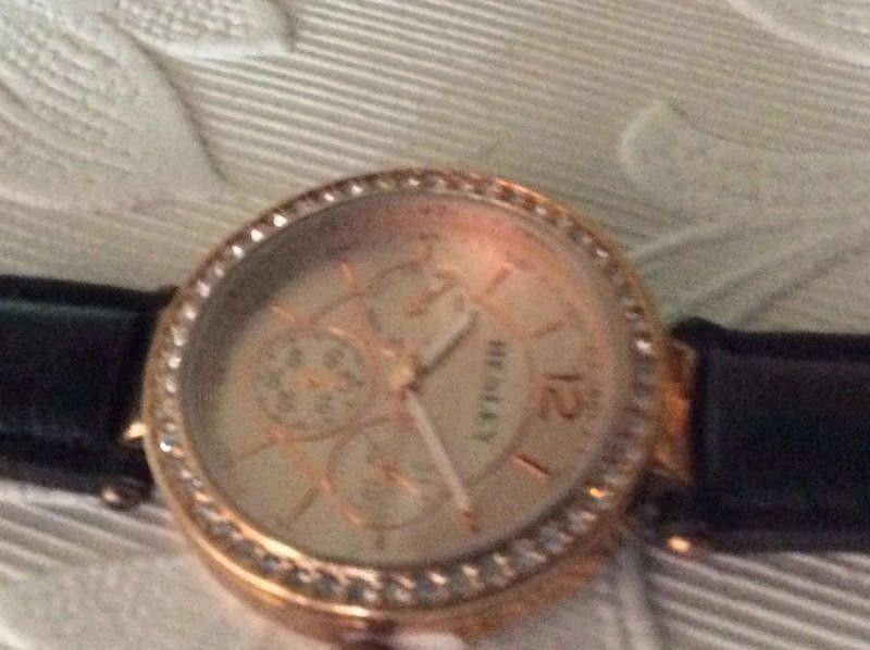 Other Henley ladies rose gold dial black leather strap watch Size ONE SIZE - 11 Thumbnail