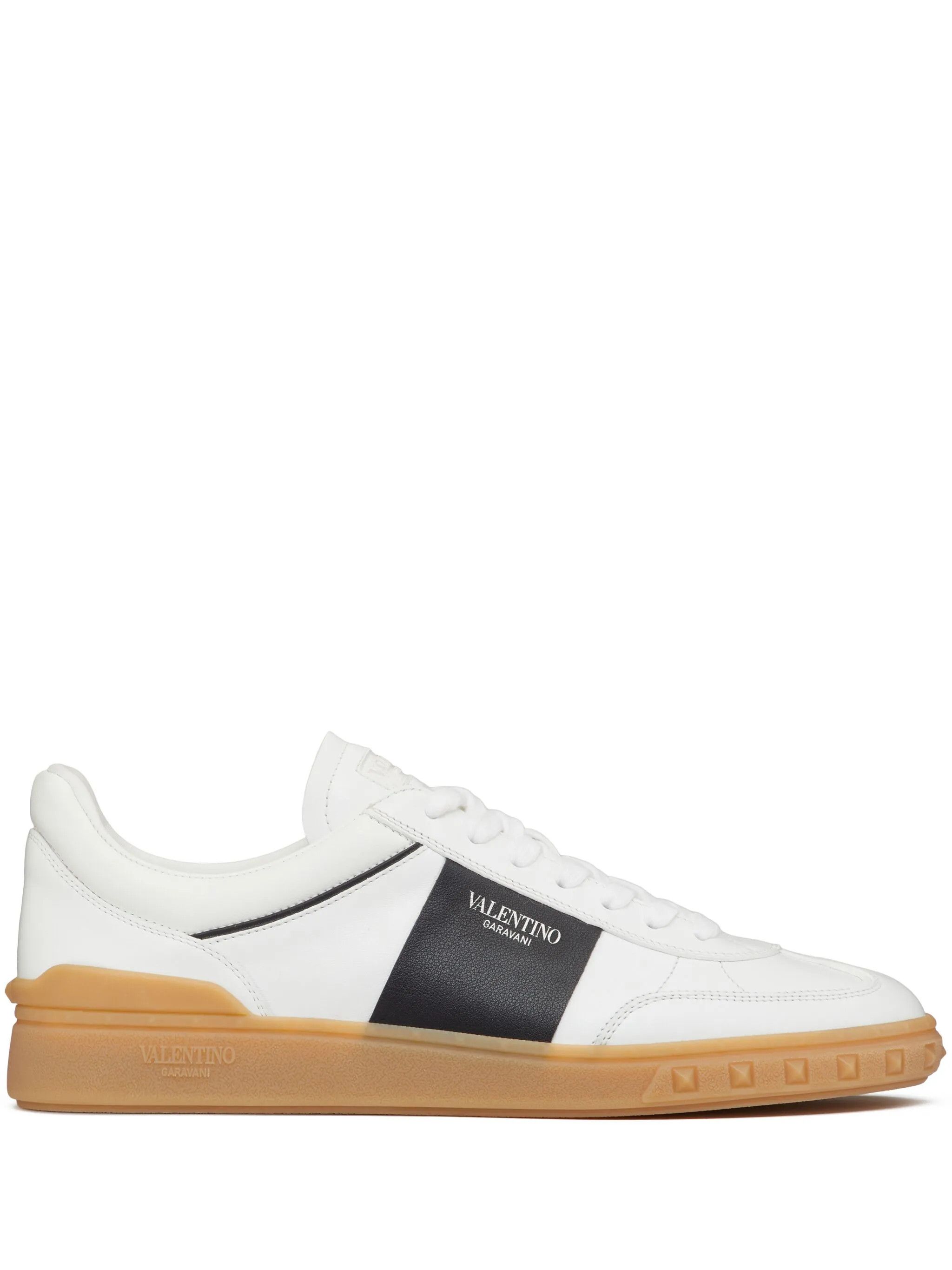 Valentino o1y0525 Logo Low-Top Sneakers in White/Black Size US 12 / EU 45 - 1 Thumbnail