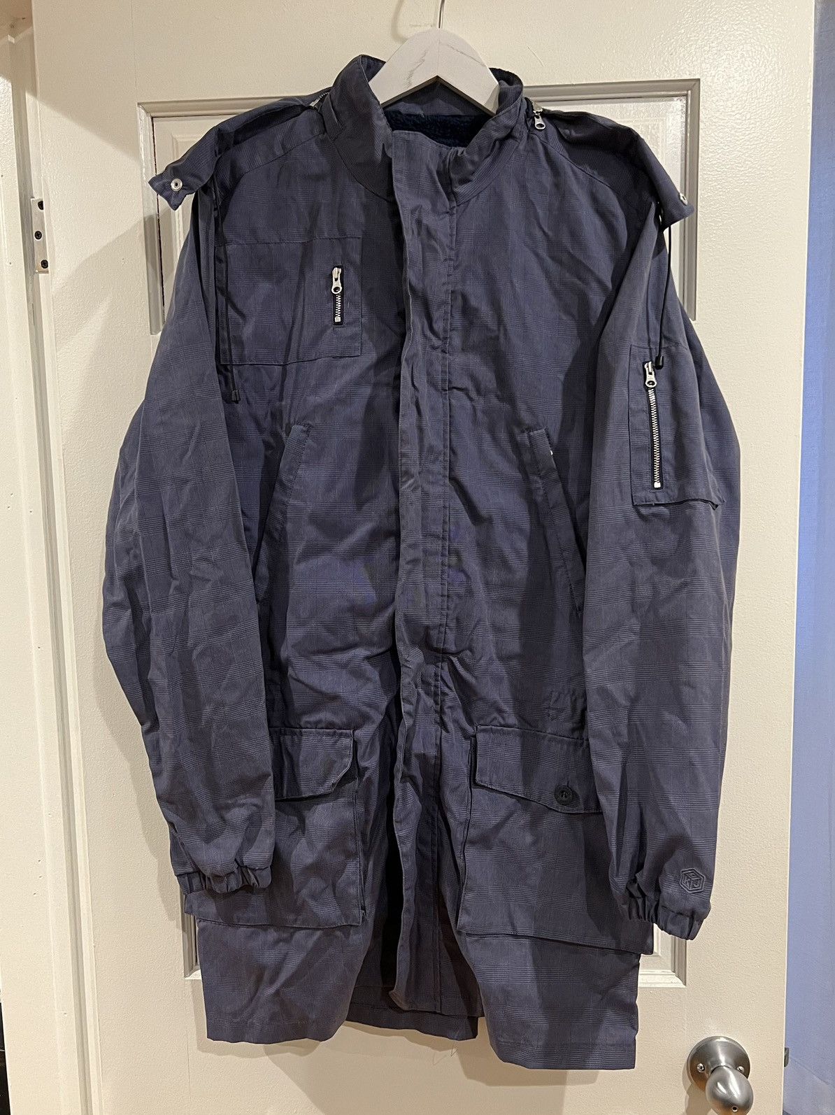 image of Kim Jones x Umbro 2000’S 2-In-1 Fleece-Lined Hooded Parka in Blue, Men's (Size Medium)