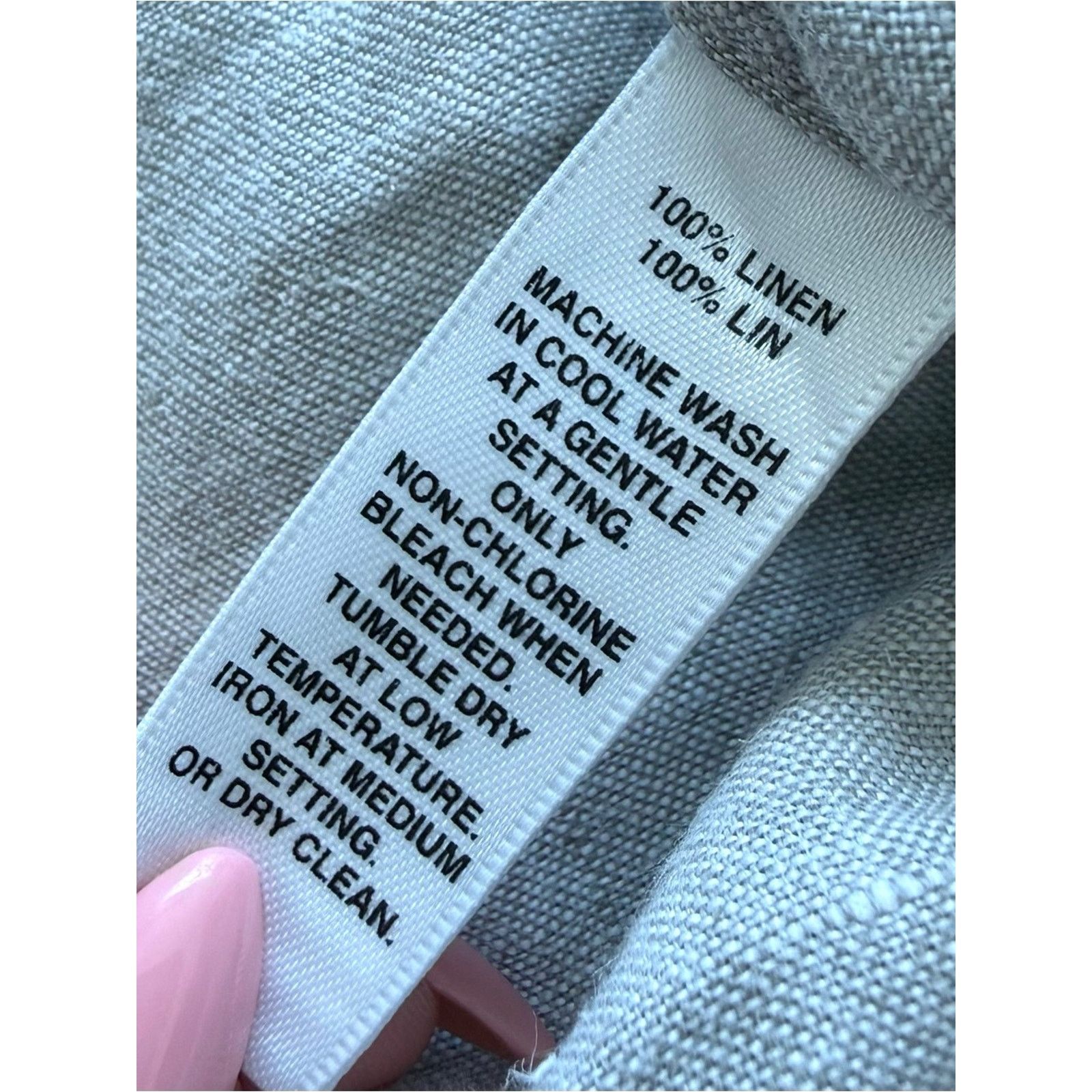 Saks Fifth Avenue Saks Fifth Avenue women grey linen pants size M Size 28" / US 6 / IT 42 - 9 Thumbnail