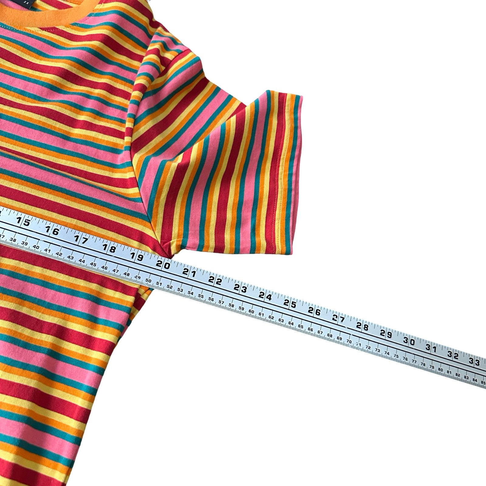 The Hundreds The Hundreds Pike SS T-Shirt Men M Orange Striped Cotton New Size US M / EU 48-50 / 2 - 9 Thumbnail