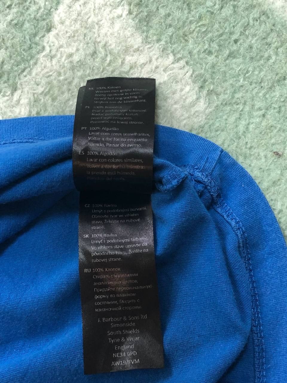 Barbour Barbour International Graphic T Shirt Blue Medium Size US M / EU 48-50 / 2 - 4 Thumbnail