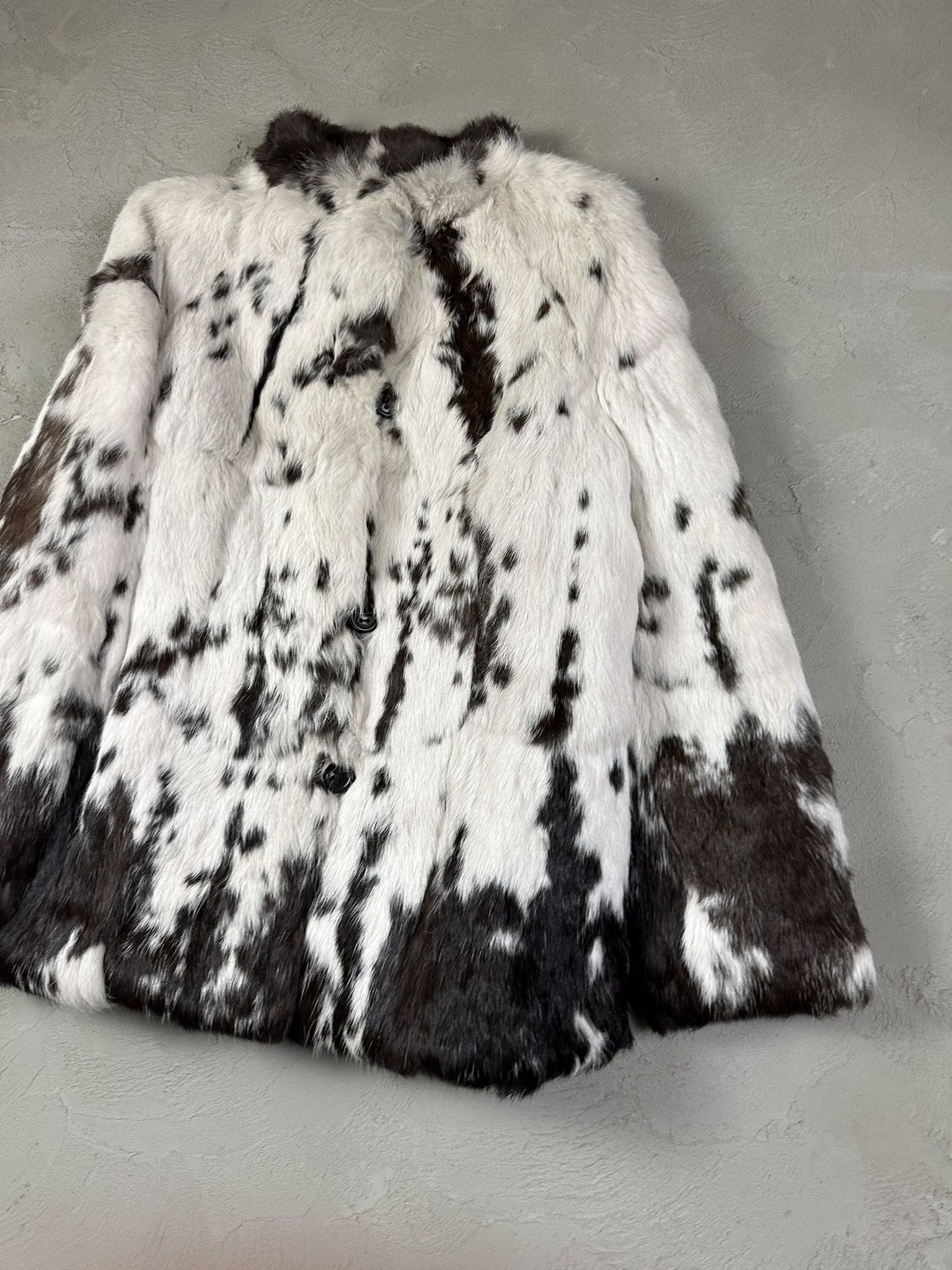 Vintage Vintage Y2k Real Fur Cow Print Rabbit Jacket Size M / US 6-8 / IT 42-44 - 3 Thumbnail