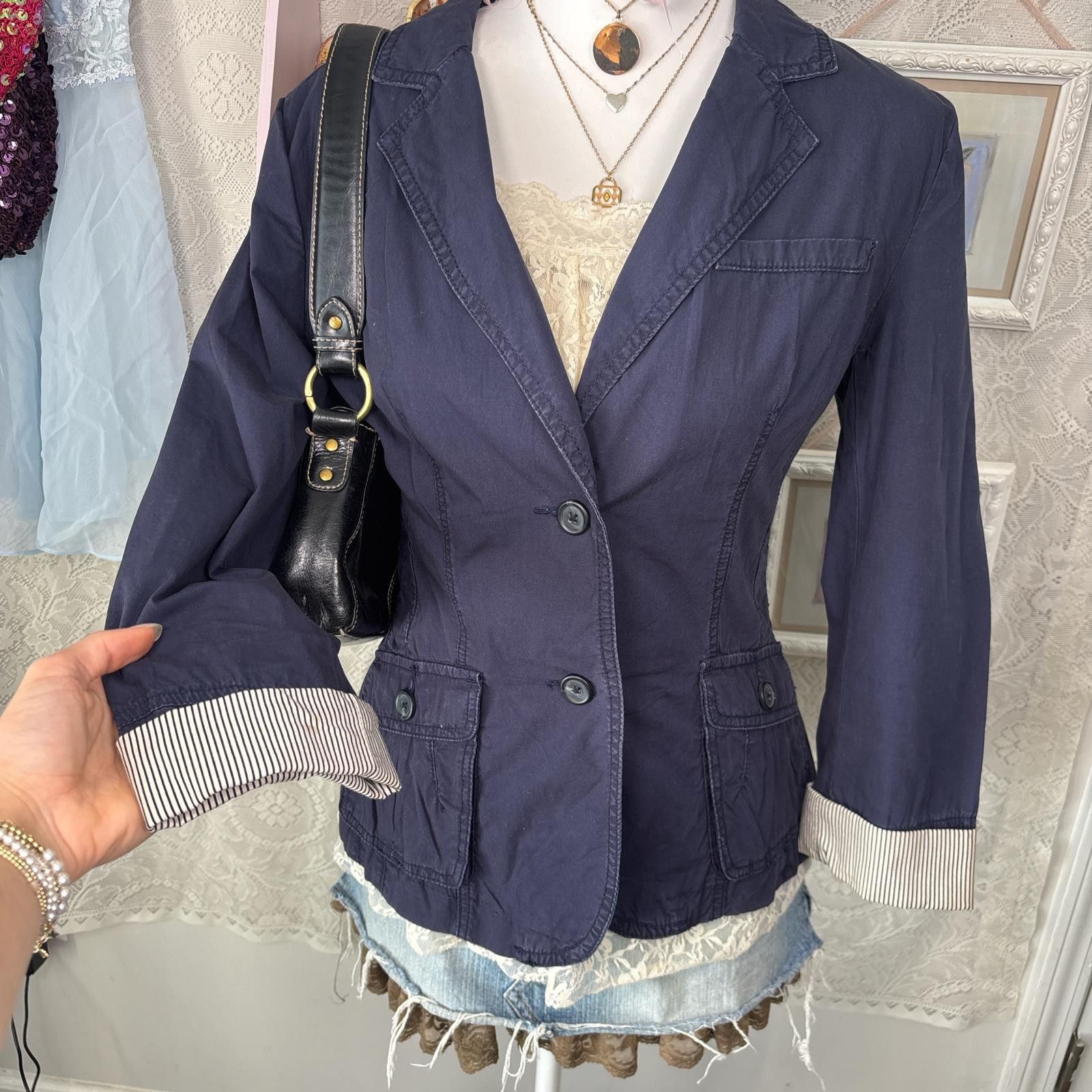 St. Johns Bay y2k fitted sailor office siren blazer Size M / US 6-8 / IT 42-44 - 3 Thumbnail