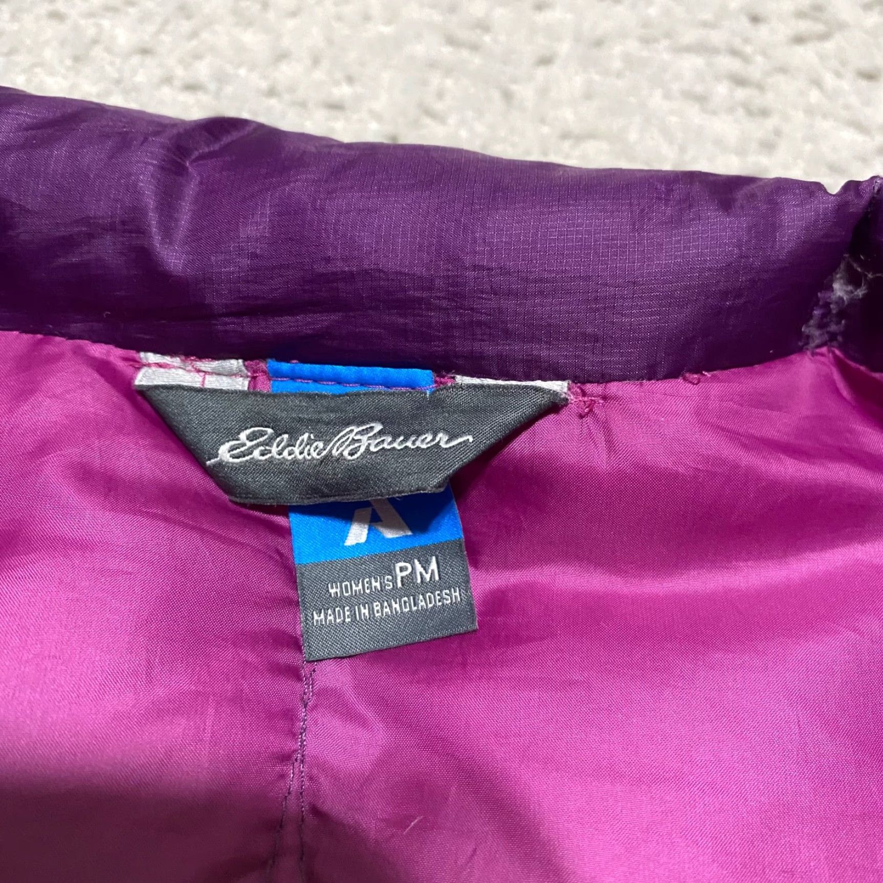 Eddie Bauer Eddie Bauer Womens PM Petite Jacket Purple Full Zip Down Puffer Quilted Ascent Size M / US 6-8 / IT 42-44 - 3 Thumbnail