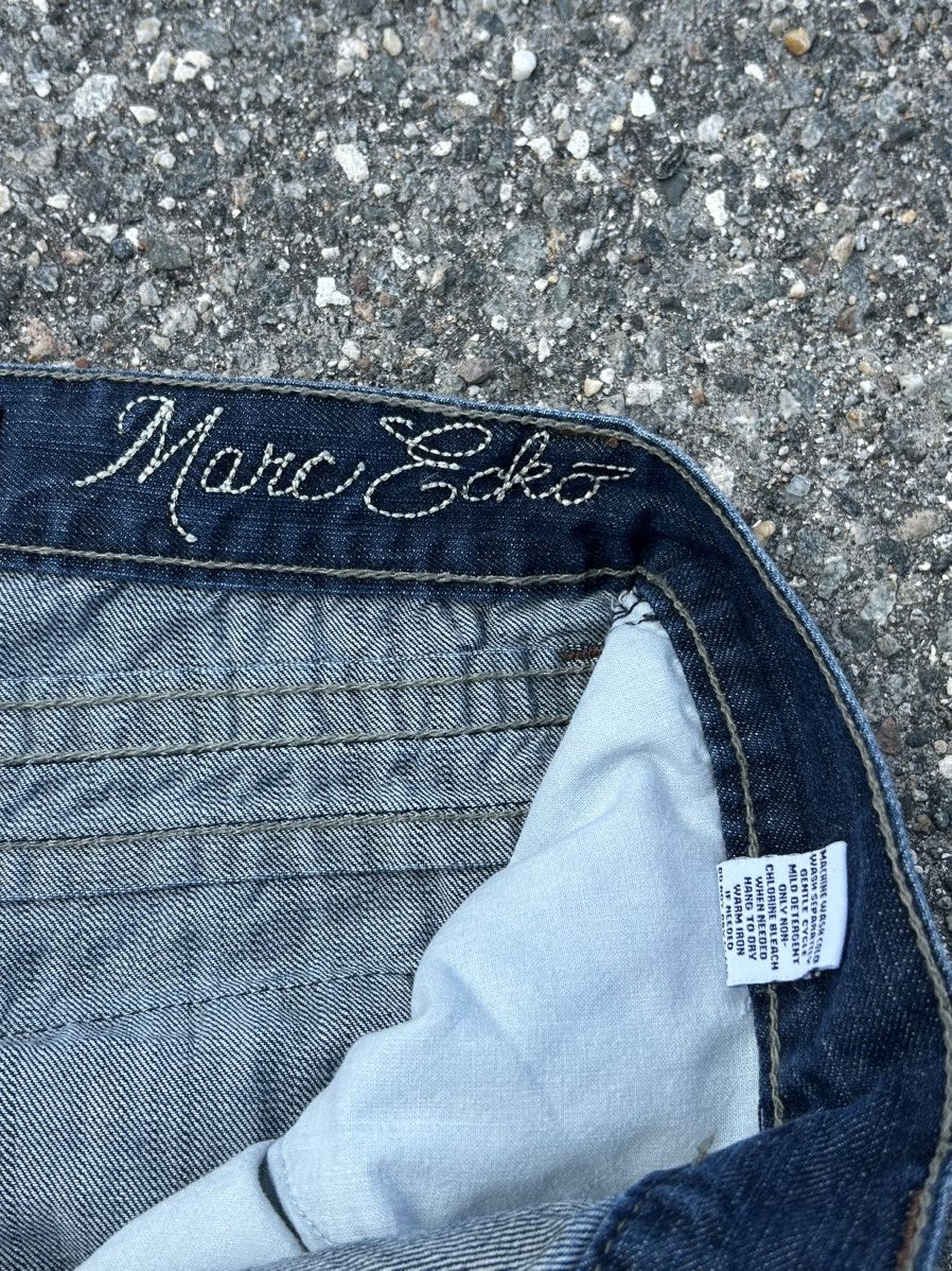 Marc Ecko Marc Eckō 70’s Bootcut Embroidered Distressed Jeans Size US 36 / EU 52 - 12 Thumbnail
