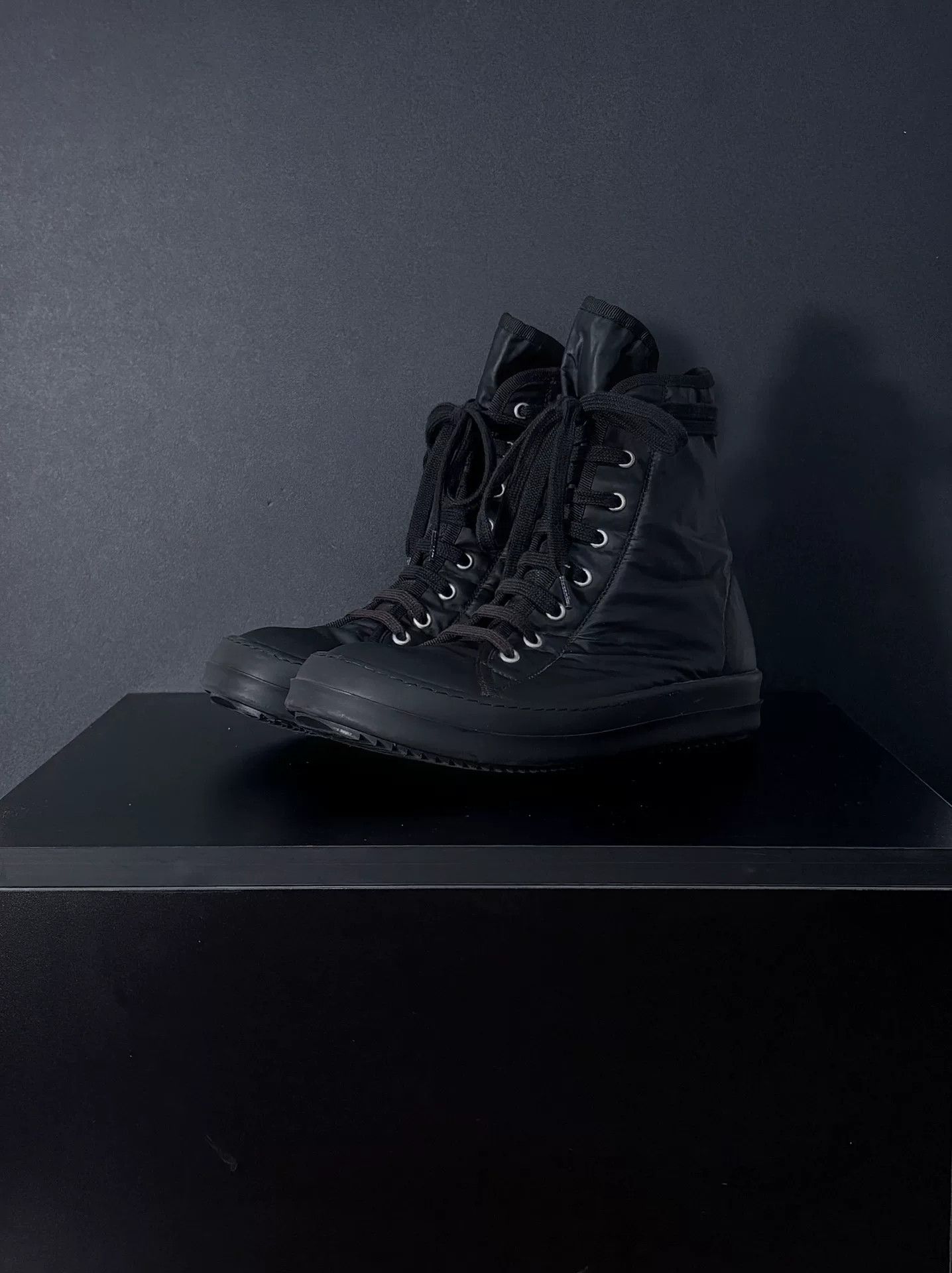 Rick Owens Rick Owens Black Hitop Sneakers us_6-5 Women Size US 6.5 / IT 36.5 - 1 Thumbnail