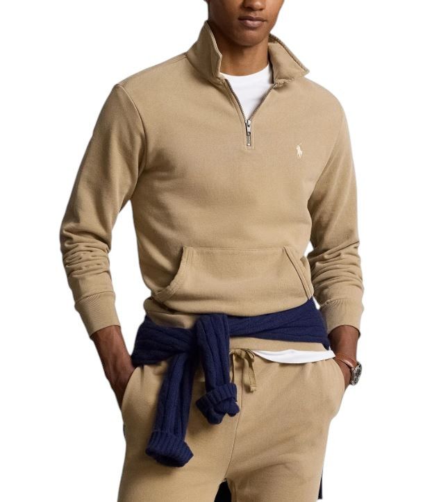 Ralph Lauren KHAKI 2XL Polo Half Zip Pullover Sweatshirt 86961 Size US XXL / EU 58 / 5 - 1 Thumbnail