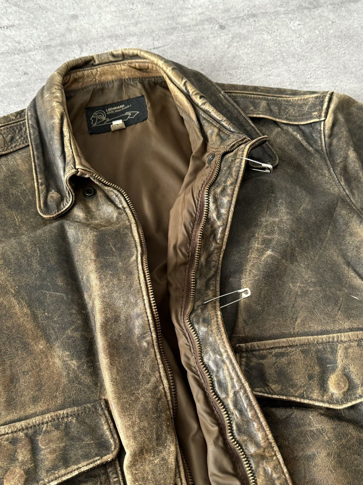 Vintage 1970s Vintage USAF A2 ‘Leonhard’ Flying Leather Faded Jacket Size US S / EU 44-46 / 1 - 6 Thumbnail
