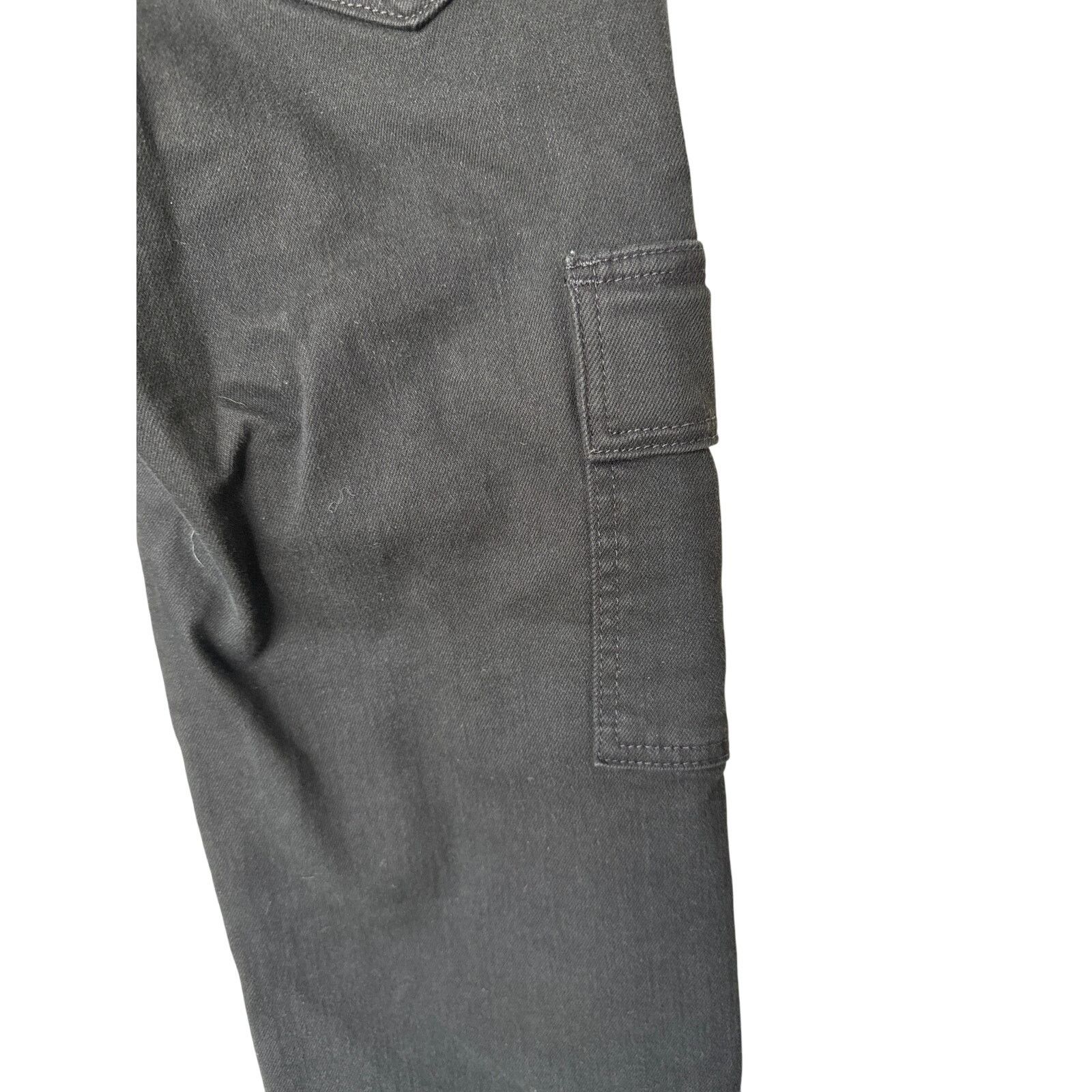 MOTHER MOTHER The Straight Up Rambler Cargo Jeans Pitch Black Size 27" / US 4 / IT 40 - 5 Thumbnail