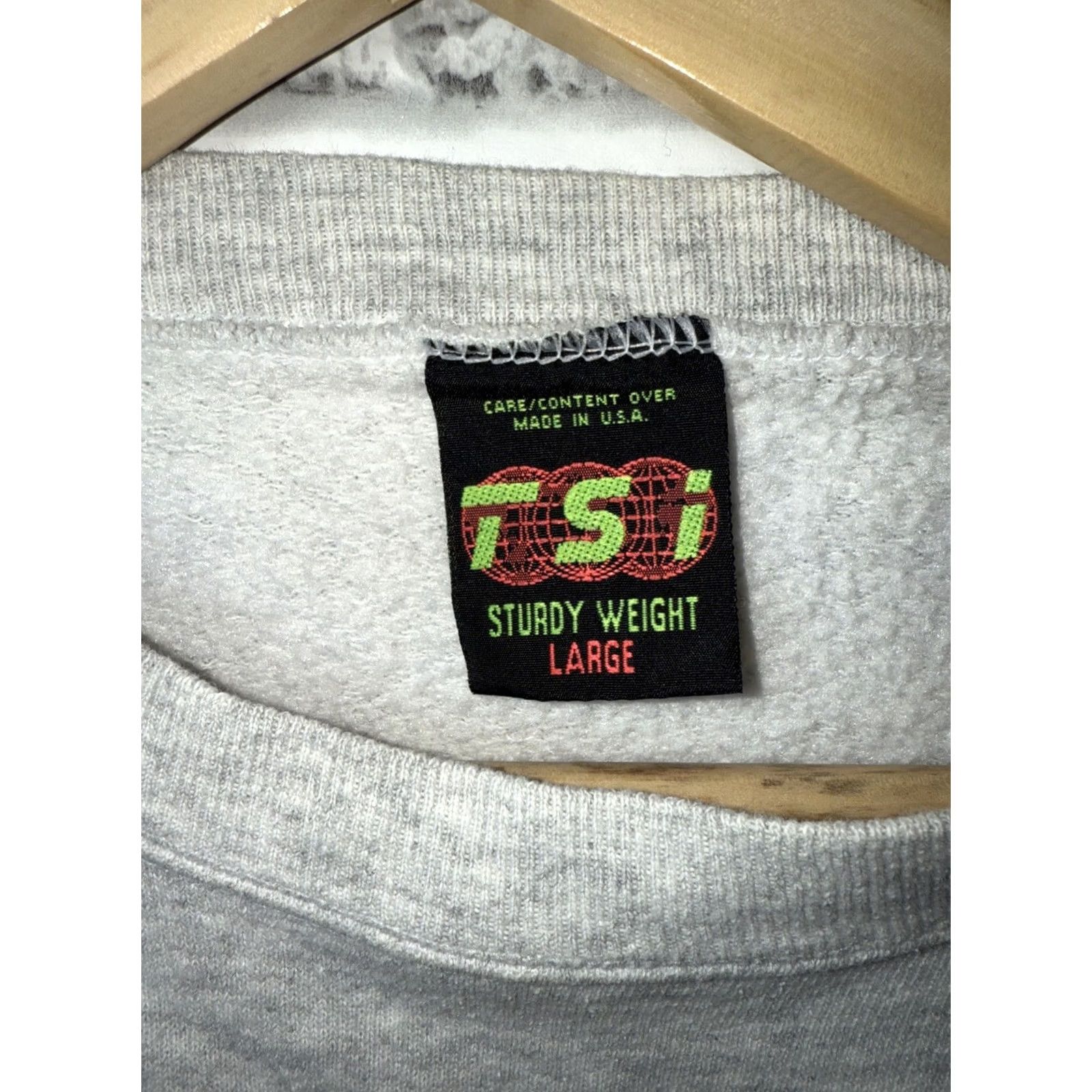 Vintage VTG TSI STURDY WEIGHT SWEATSHIRT Mens L Gray USA Pullover Sweatshirt Size US L / EU 52-54 / 3 - 2 Thumbnail