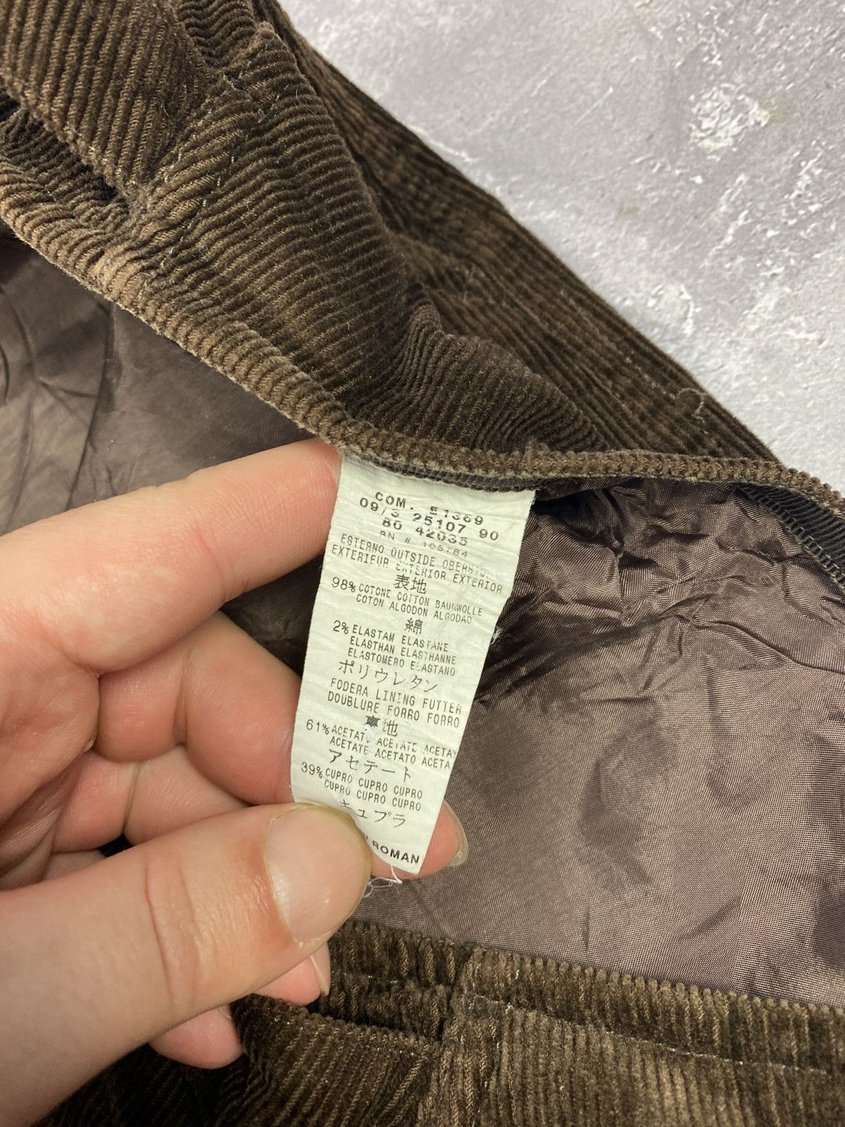 Moncler Vintage Women Moncler Corduroy Skirt Brown IT46 Size 32" / US 10 / IT 46 - 6 Thumbnail