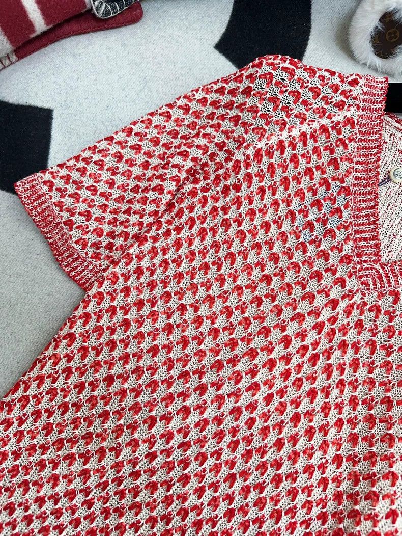 Chanel Chanel 17p red cloak knitted short-sleeved V-neck Size XS / US 0-2 / IT 36-38 - 4 Thumbnail
