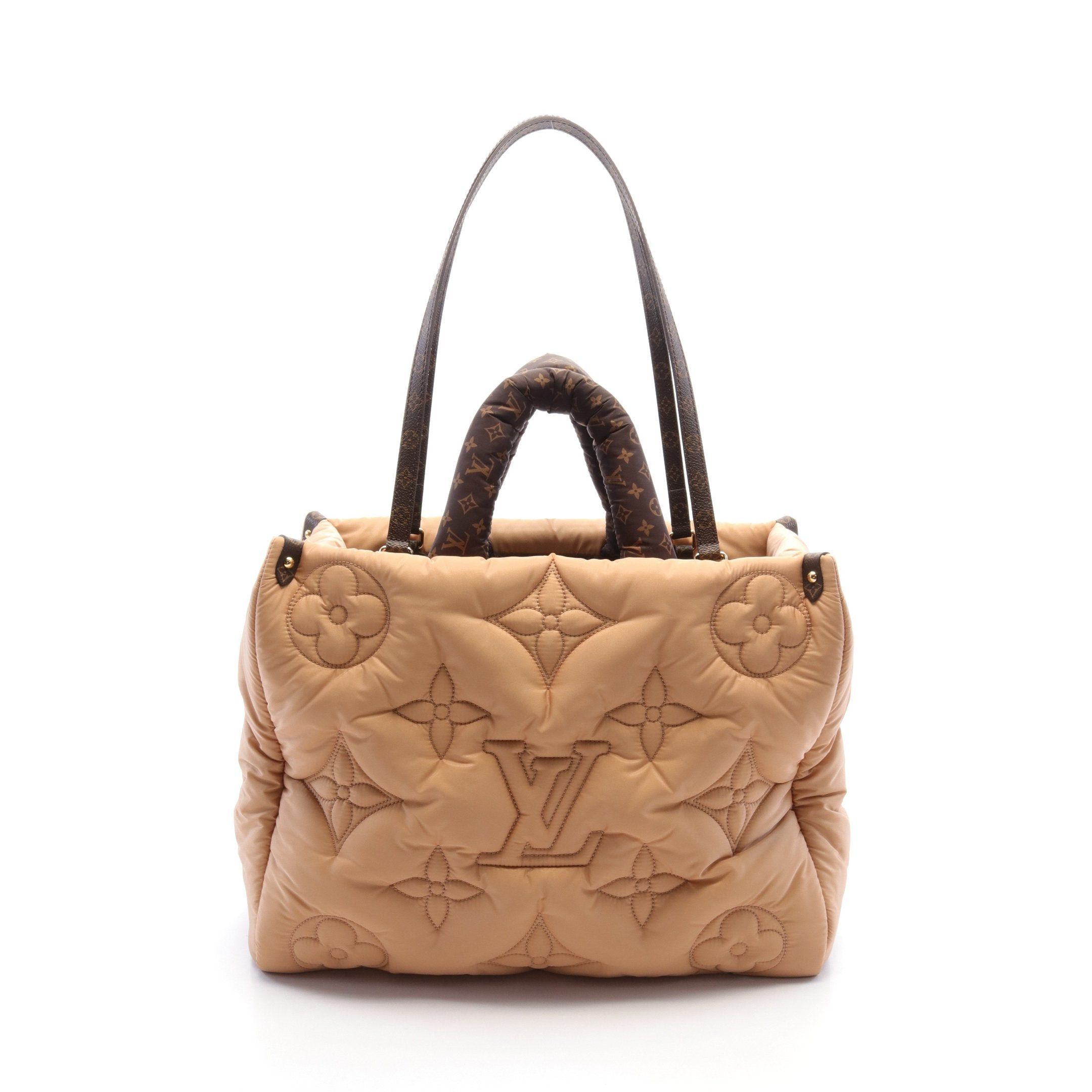 Louis Vuitton Louis Vuitton On-The-Go Gm Lv Pillow Shoulder Bag Tote Nylon Beige Brown Size ONE SIZE - 1 Thumbnail