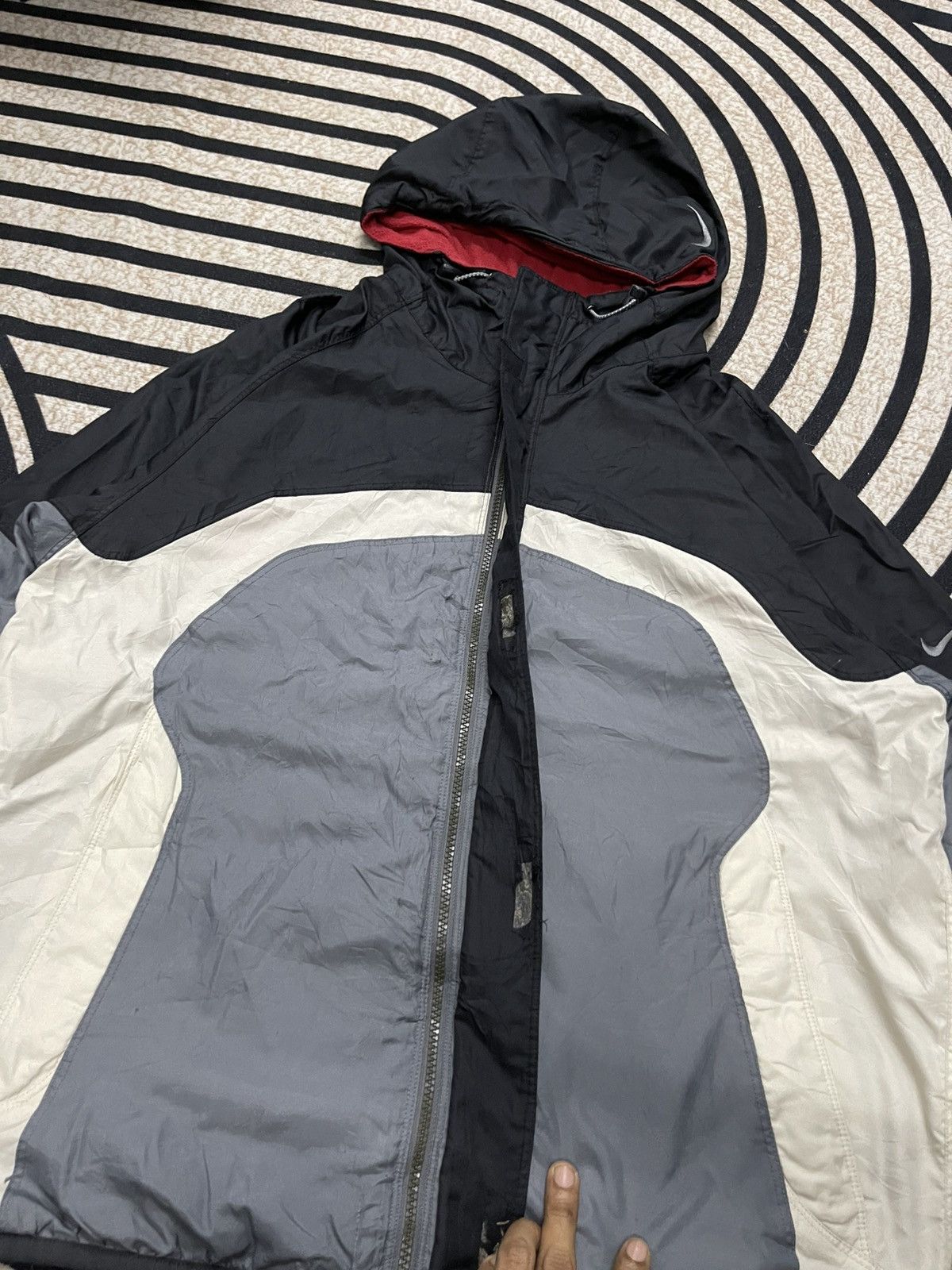 Nike × Vintage 2000s NIKE REVERSIBLE NYLON/FLEECE HOODIE ZIPPER JACKET Size US M / EU 48-50 / 2 - 11 Thumbnail
