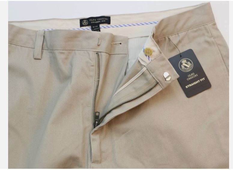 Oleg Cassini Oleg Cassini Straight 100% Cotton Men's Pants W38 L30-31 New Size US 38 / EU 54 - 3 Thumbnail