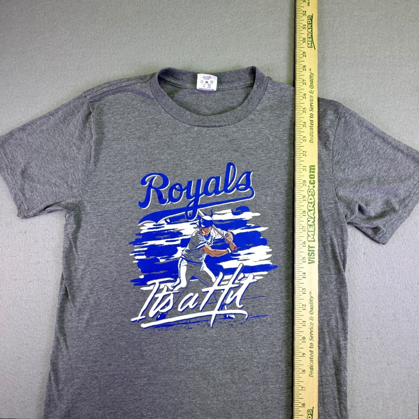 MLB Kansas City Royals Shirt Men's M It's a Hit Graphic Gray KC MLB Baseball Retro KC Royals Sportswear Shirt Mens M Gray Size US M / EU 48-50 / 2 - 6 Thumbnail