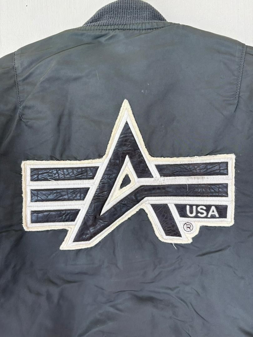Alpha Industries Vintage 90’s Alpha Industries MA-1 Bomber Jacket Big Logo Size US M / EU 48-50 / 2 - 10 Thumbnail