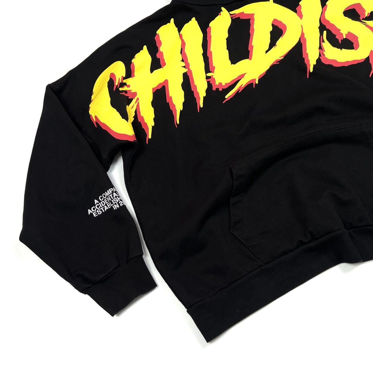 CHILDS × Japanese Brand Men’s Childish Overprint Black Cotton Casual Y2K Hoodie - XS Size US XS / EU 42 / 0 - 9 Thumbnail