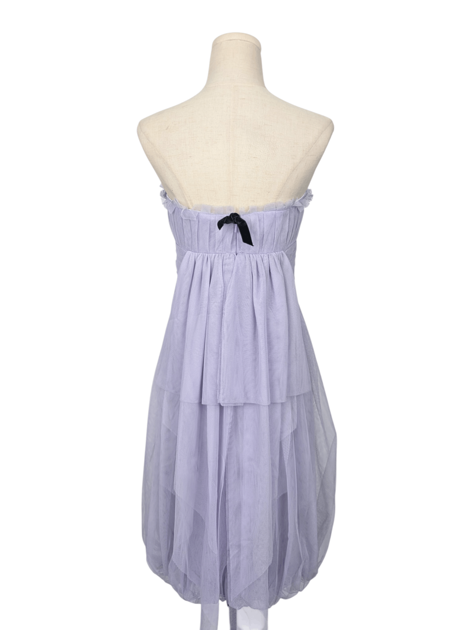 Vera Wang Purple Mesh Dress Size XS / US 0-2 / IT 36-38 - 2 Thumbnail