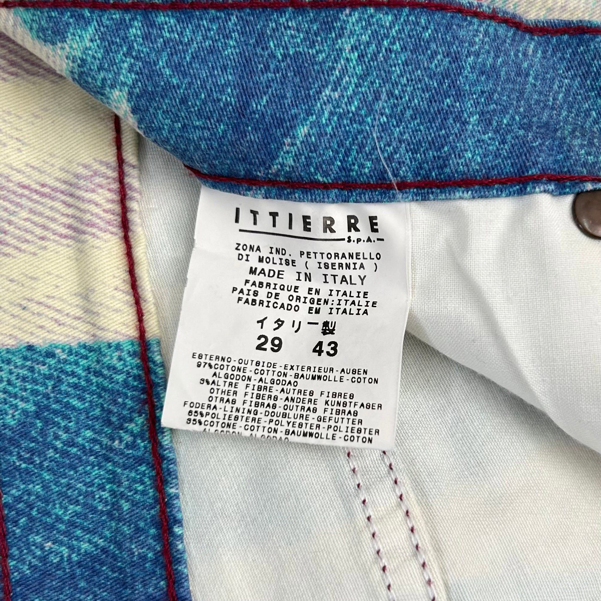 Roberto Cavalli Cavalli 2000's Tie-Dye Printed Denim Pants Size US 29 - 6 Thumbnail