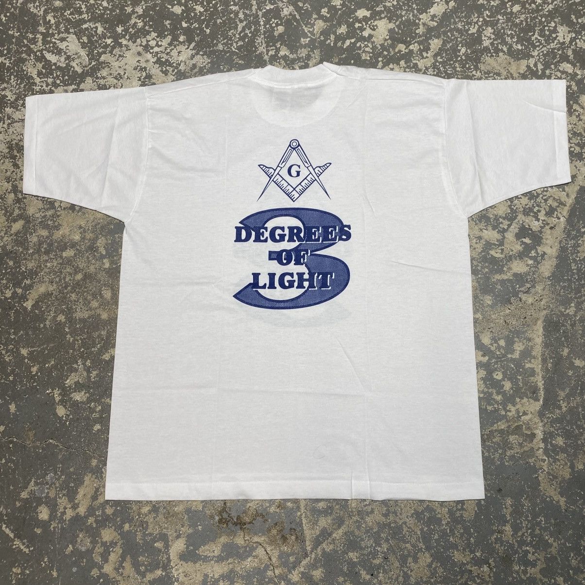 Vintage Vintage Freemason 3 Degrees of Light T-Shirt Illuminati Whit Size US XL / EU 56 / 4 - 7 Thumbnail