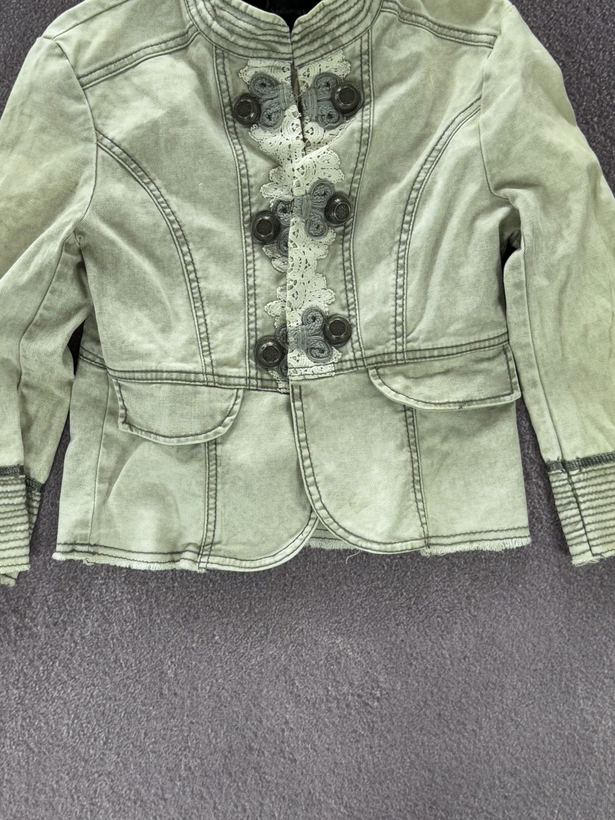 Japanese Brand Y2K Goth Aesthetic Button Up 90’s Jacket Size XS / US 0-2 / IT 36-38 - 3 Thumbnail
