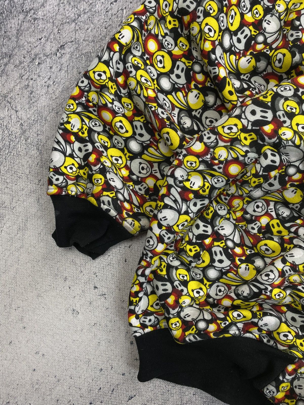 Japanese Brand × Vintage Crazy Hoodie Raw Blue over Print Y2K uda boxy Size US XL / EU 56 / 4 - 6 Thumbnail