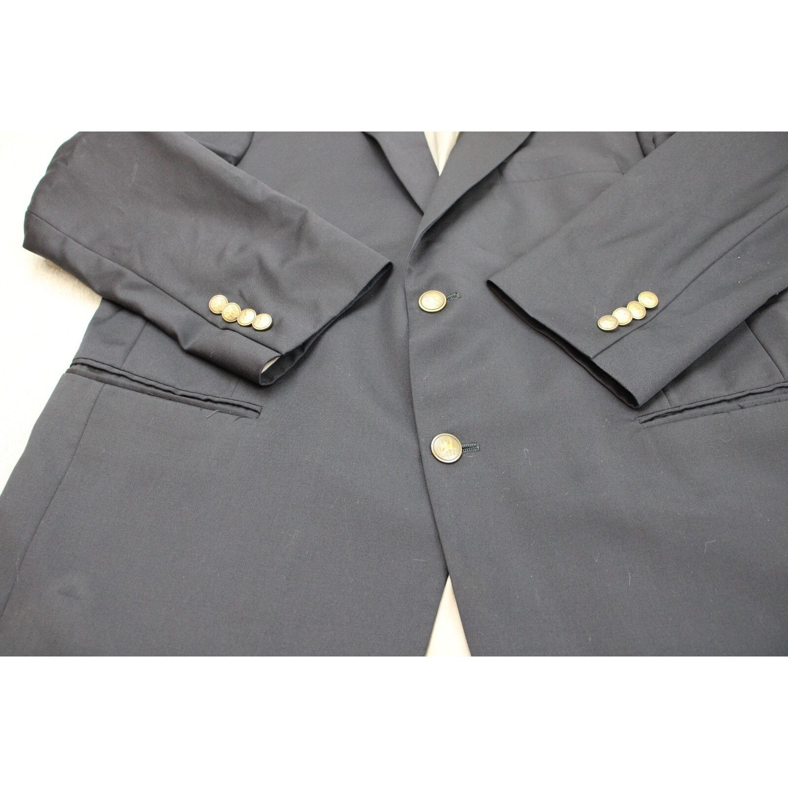 Hart Schaffner Marx Hart Schaffner Marx Blazer Mens 44S Blue Lined 2 Button Size 44S - 7 Thumbnail