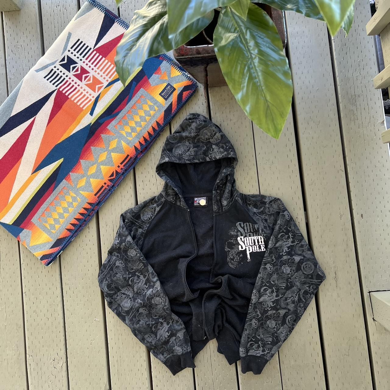Southpole Vintage Y2K South Pole Full Zip Up Hoodie Sweatshirt 