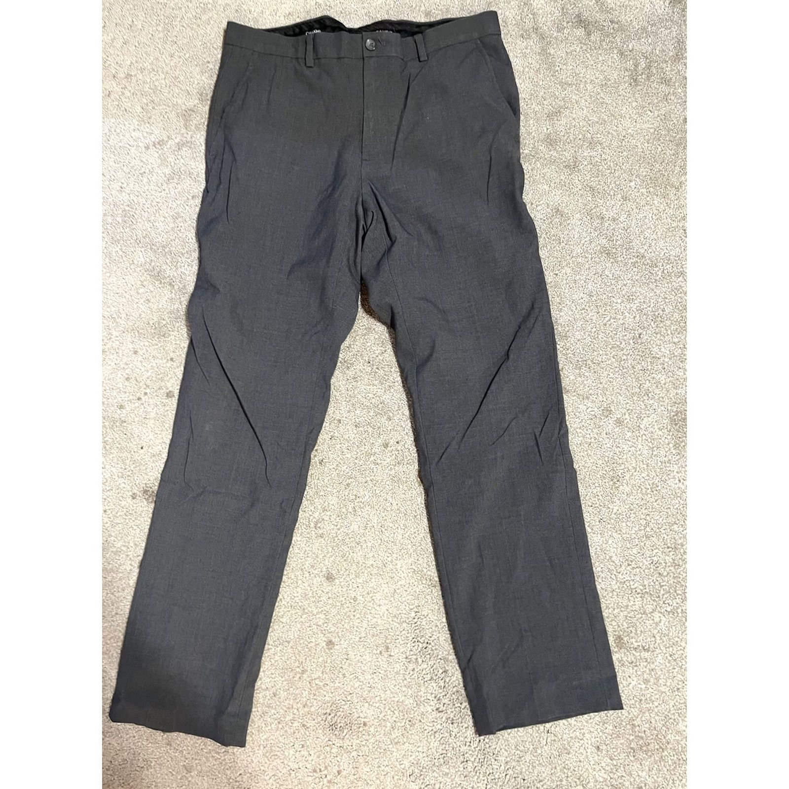 Calvin Klein Calvin Klein Men Dress Pants Gray 31x30 Body Fit Regular Size 31 Inseam 30 Size US 31 - 2 Thumbnail