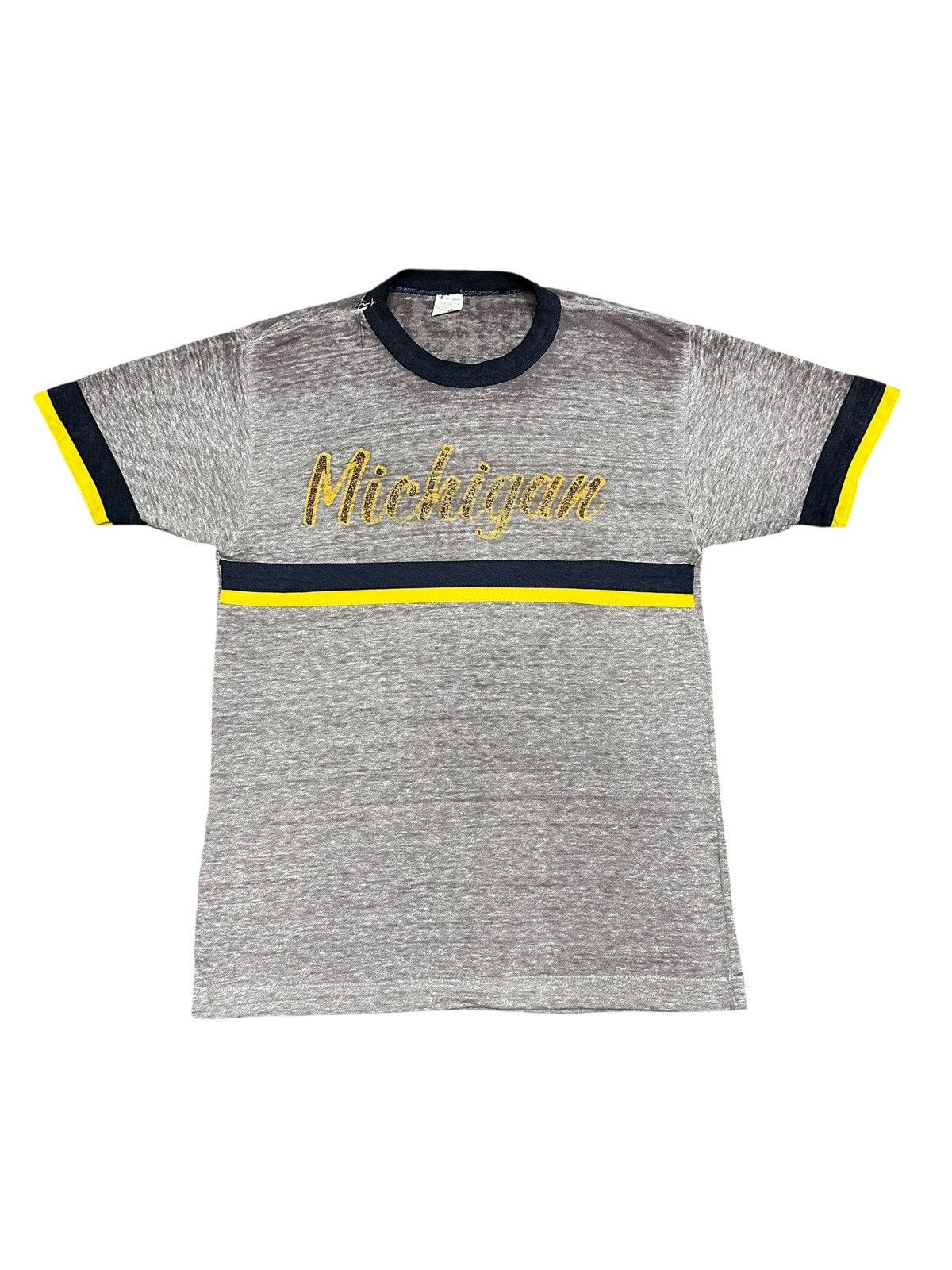 Champion Vintage 70s Champion Michigan Distressed Tee Size US M / EU 48-50 / 2 - 1 Thumbnail