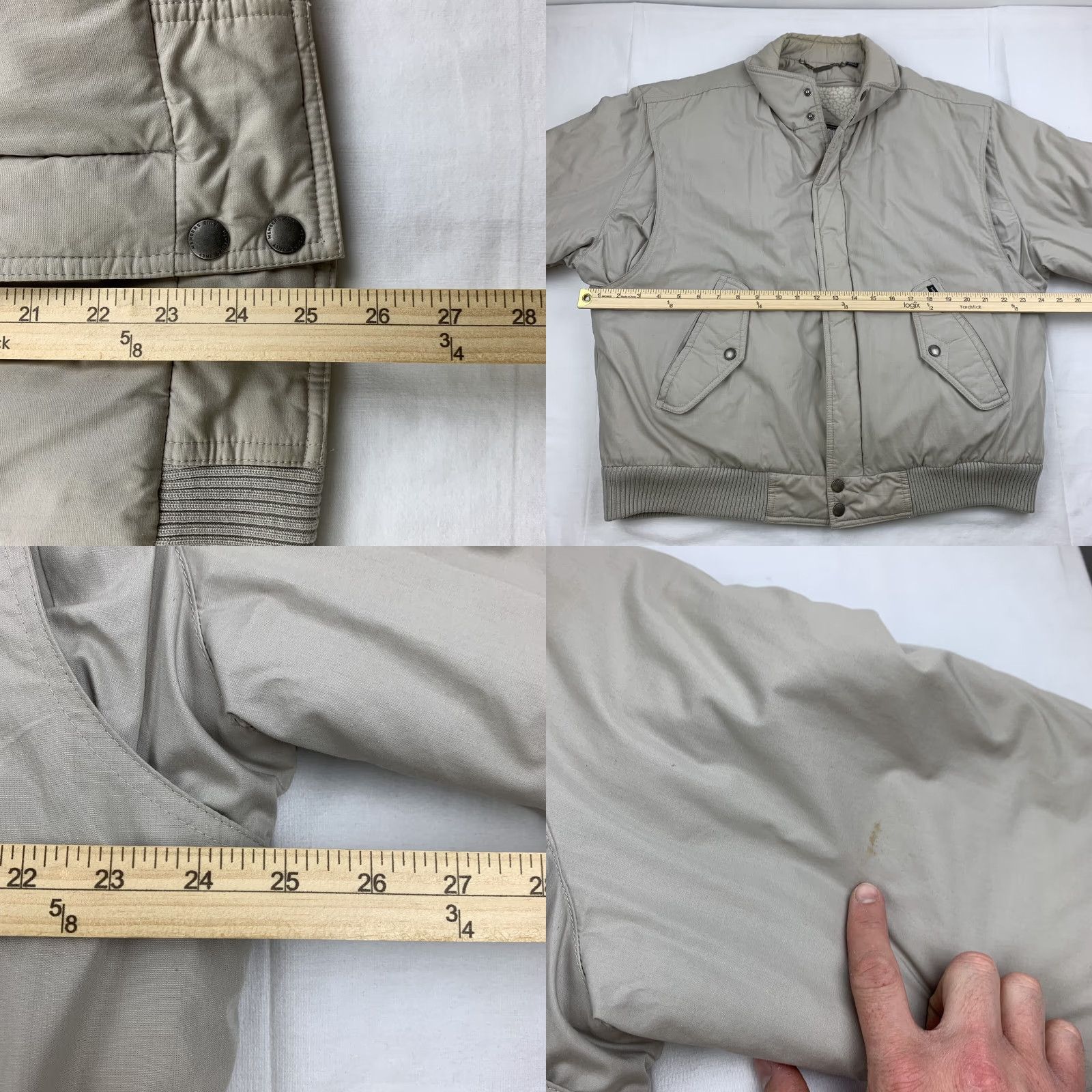 Members Only VINTAGE Members Only Jacket Mens 44 Khaki Heavy Weight Sherpa Lined Puffer 90s Size US S / EU 44-46 / 1 - 8 Thumbnail
