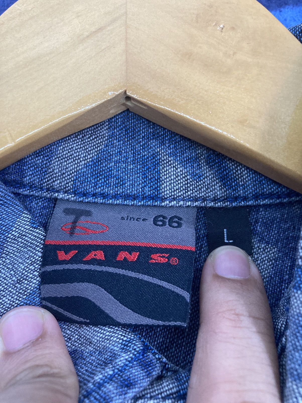 Vans Old Vans SKATEROOTS Denim Camo Flannel Size US L / EU 52-54 / 3 - 7 Thumbnail