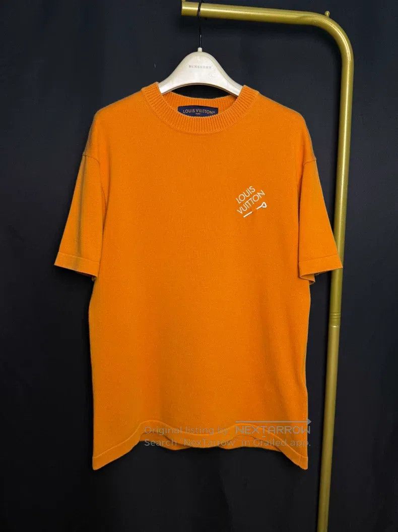 Louis Vuitton Louis Vuitton Orange Pin Embroidered Short Sleeve T-Shirt Size US XS / EU 42 / 0 - 1 Thumbnail