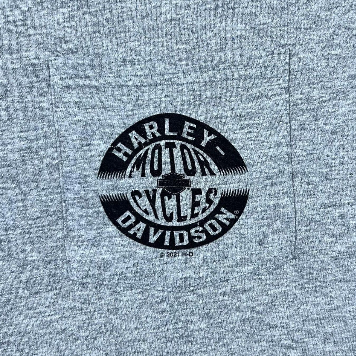 Harley Davidson Harley-Davidson Motorcycles (2021) "San Diego" USA Biker Grey Pocket T-Shirt Large Size US L / EU 52-54 / 3 - 4 Thumbnail