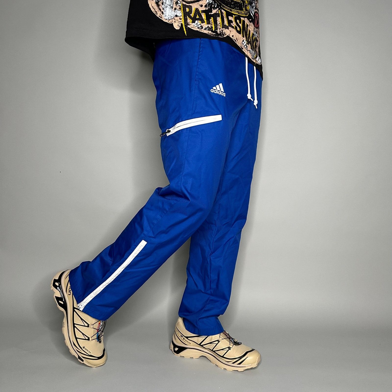 Adidas Vintage Y2K Adidas Track Pants Mens S Royal Blue Polyester Size US 30 / EU 46 - 1 Thumbnail