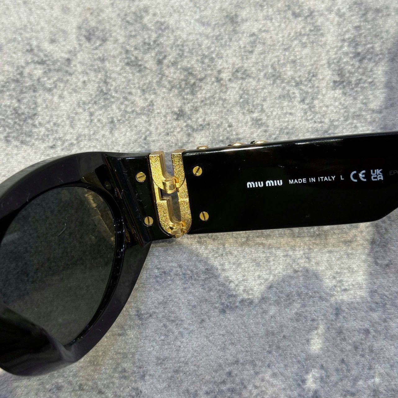 Miu Miu MIU MIU MU 11WS 1AB5S0 Glimpse Sunglasses BLACK Size ONE SIZE - 5 Thumbnail
