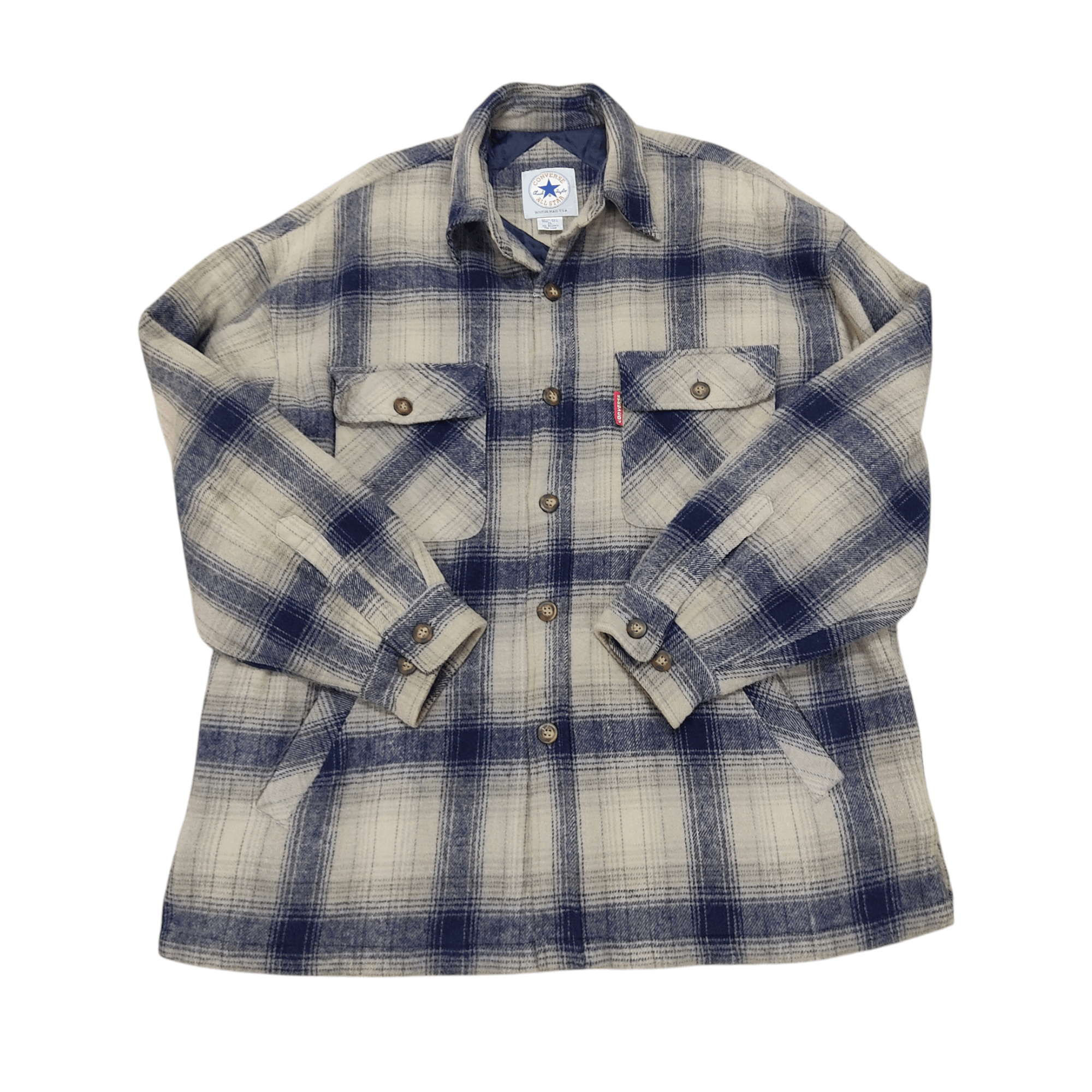 Converse Converse Plaid Overshirt Wool Jacket Size US XXL / EU 58 / 5 - 4 Thumbnail