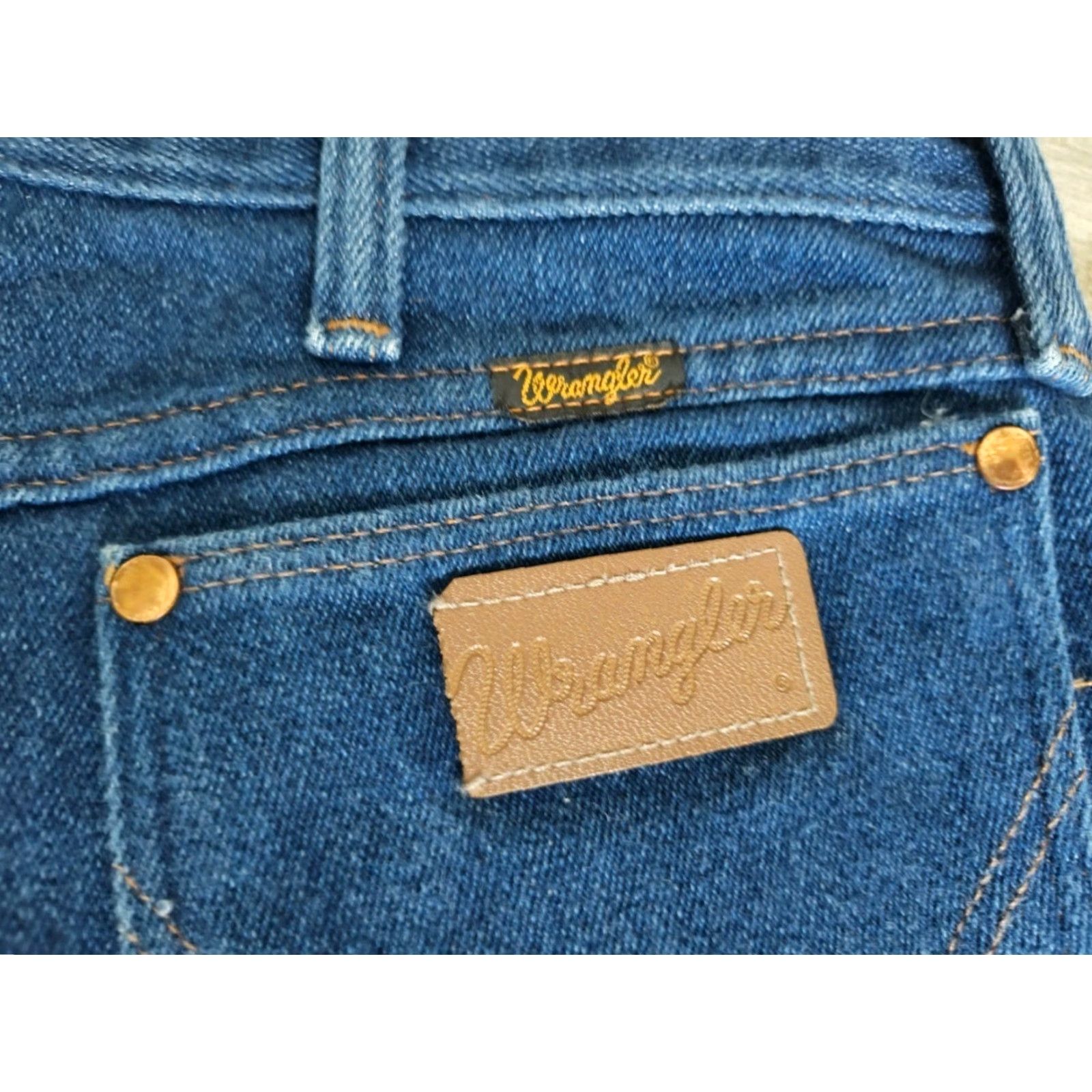 Wrangler VINTAGE Wrangler Men's Jeans 36x31 Dark Blue Cowboy Cut 90s Western Mid Rise Straight Fit Made in USA Size US 36 / EU 52 - 4 Thumbnail