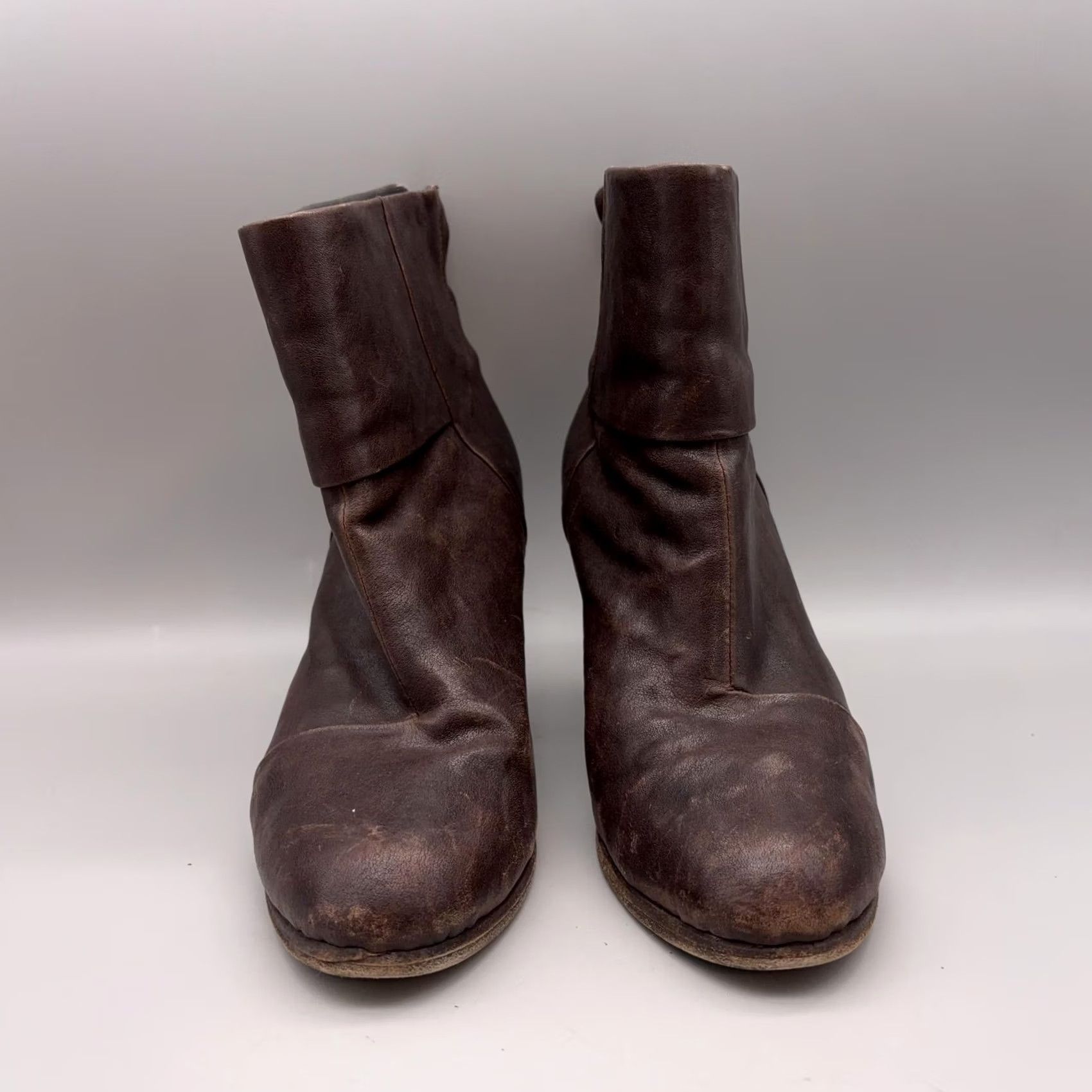 Rag & Bone Rag & Bone Brown Leather Ankle Booties Block Heel Zip Boot Womens Size 9 Size US 9 / IT 39 - 2 Thumbnail