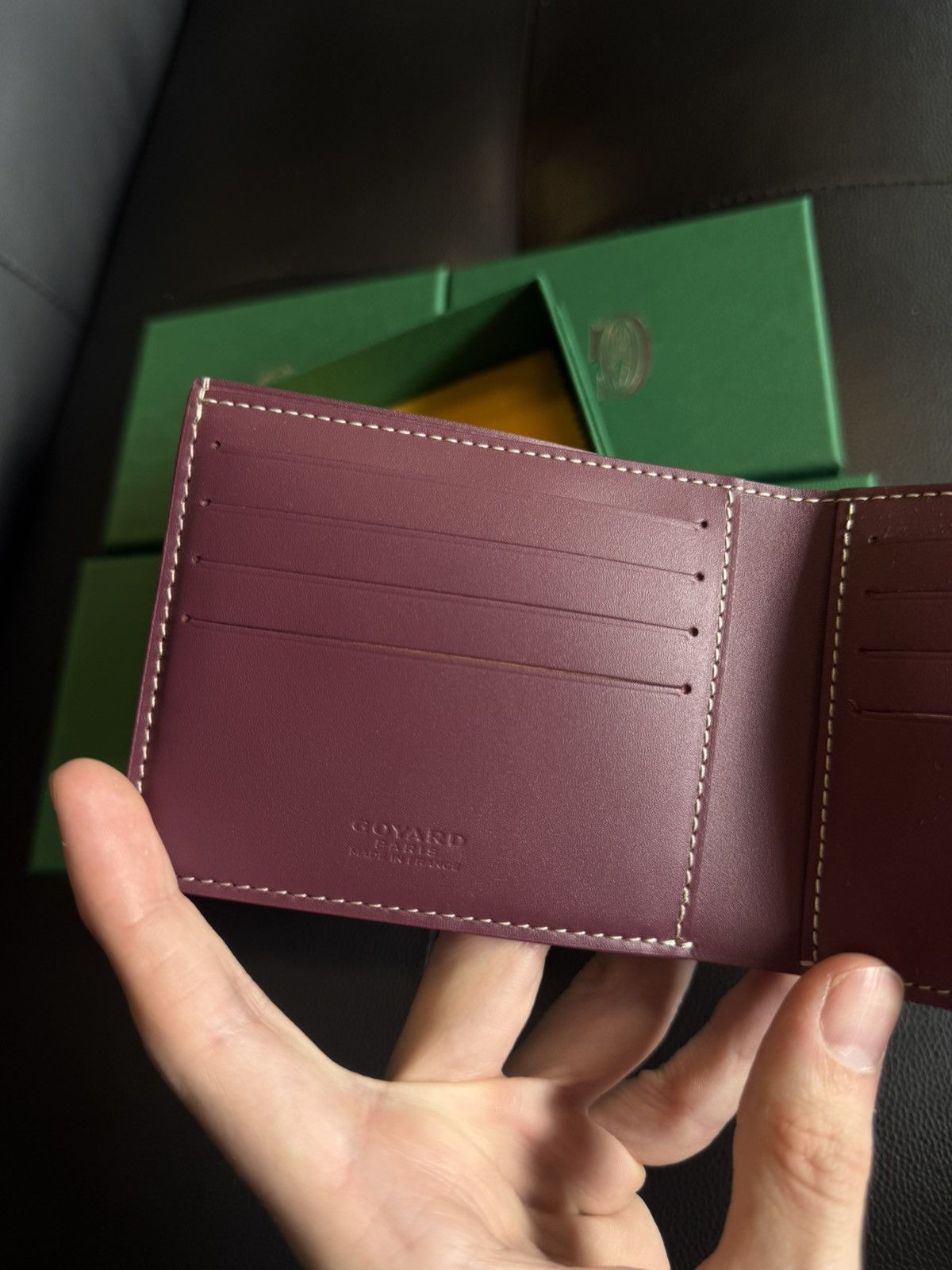 Goyard GOYARD Burgundy BI Fold Wallet NEW W BOX Authentic Size ONE SIZE - 6 Thumbnail