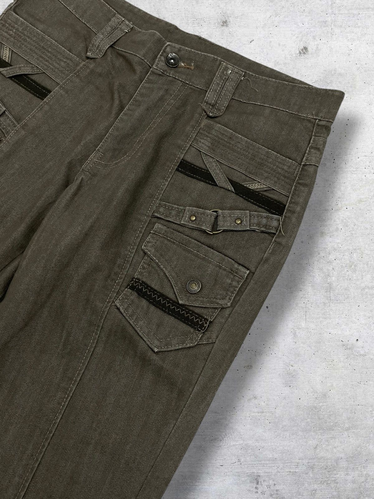 Tornado Mart RARE FLASH TRASH 1990S JAPAN DESIGNER FLARED BUSH PANT Size US 30 / EU 46 - 6 Thumbnail